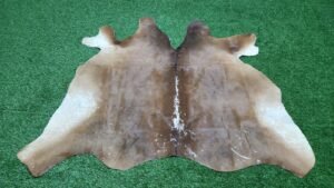 brown cowhide rug