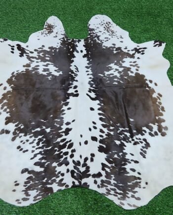 white cowhide rug
