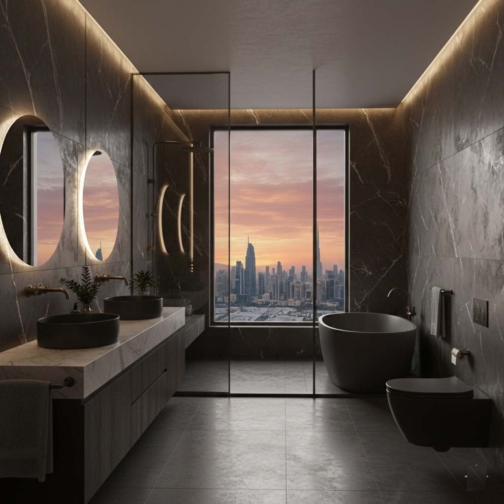 Luxury apartment renovation in Dubai with modern interior design