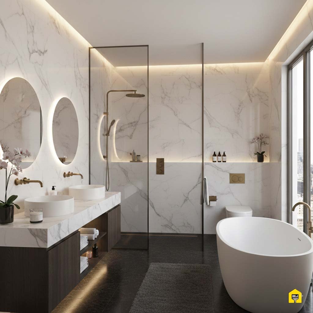 Luxury apartment renovation in Dubai with modern interior design