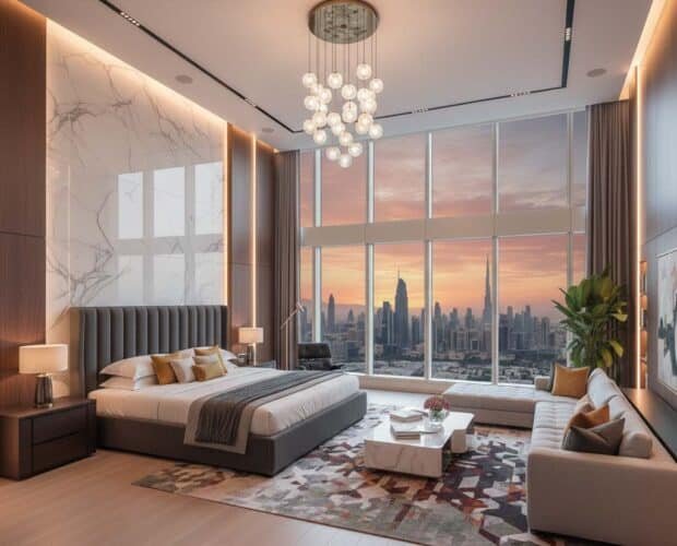 Luxury apartment renovation in Dubai with modern interior design