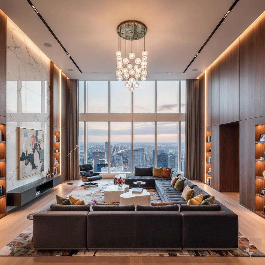 Luxury apartment renovation in Dubai with modern interior design