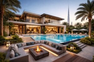 Luxury home renovation in Dubai with modern interior design