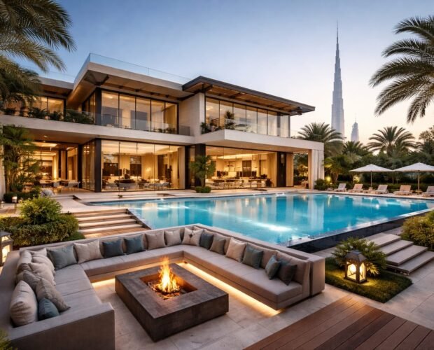 Luxury home renovation in Dubai with modern interior design