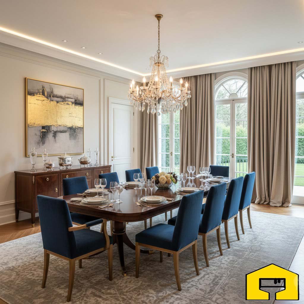 Luxury villa renovation in Dubai with modern living room design