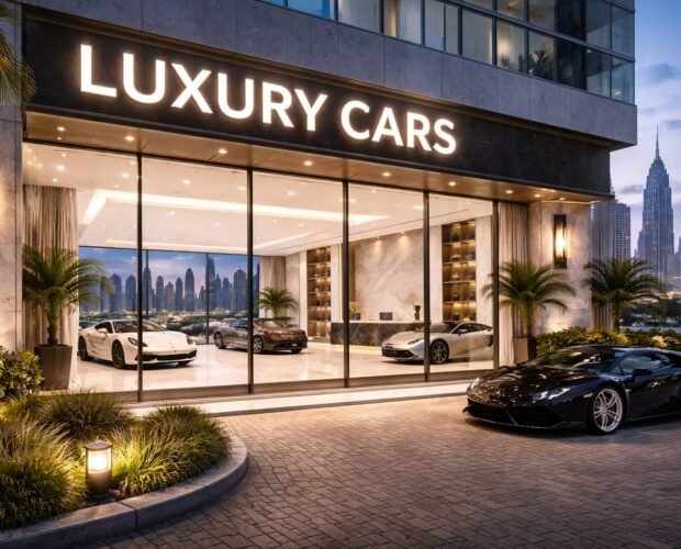 Exterior renovation of luxury showroom in Business Bay Dubai