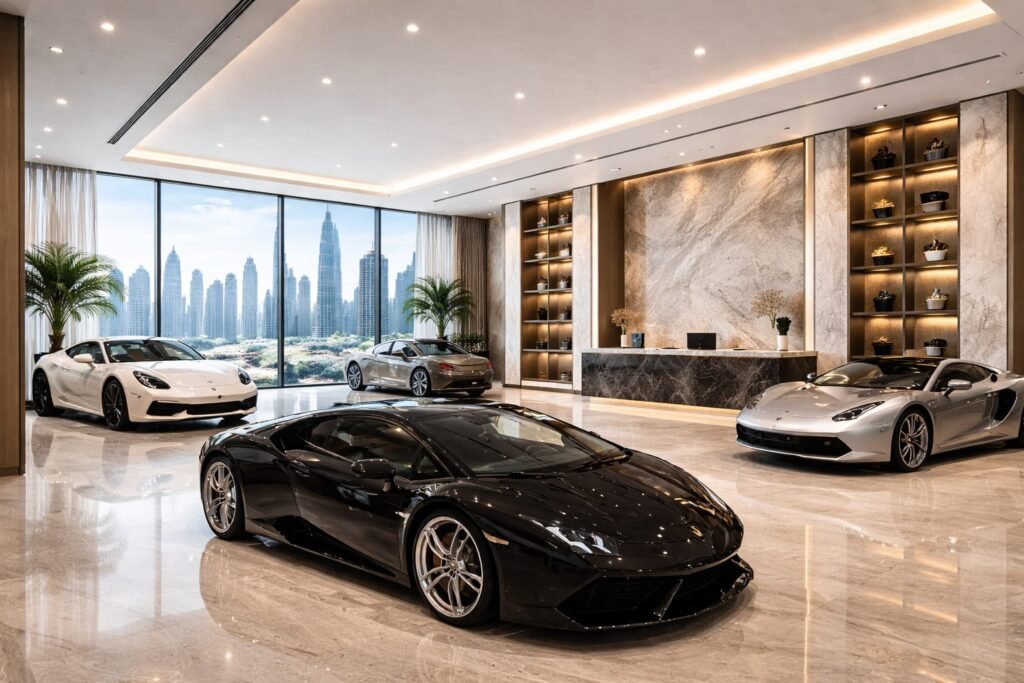 Luxury showroom interior renovation in Business Bay Dubai