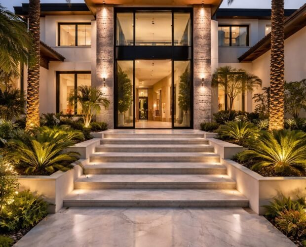 luxury villa exterior remodeling dubai modern entrance renovation