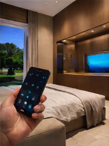 luxury master bedroom renovation in Emirates Hills Dubai villa interior