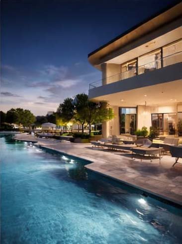 Luxury villa renovation in Emirates Hills Dubai with modern architecture and swimming pool