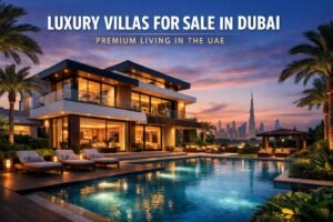 A warehouse worker in a high-visibility vest and hard hat using a digital tablet while standing between tall storage racks.