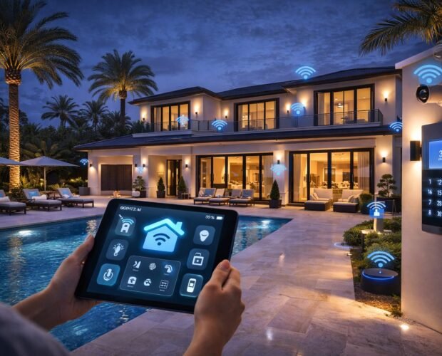 Luxury smart villa renovation in Dubai with automated lighting, pool control and home automation