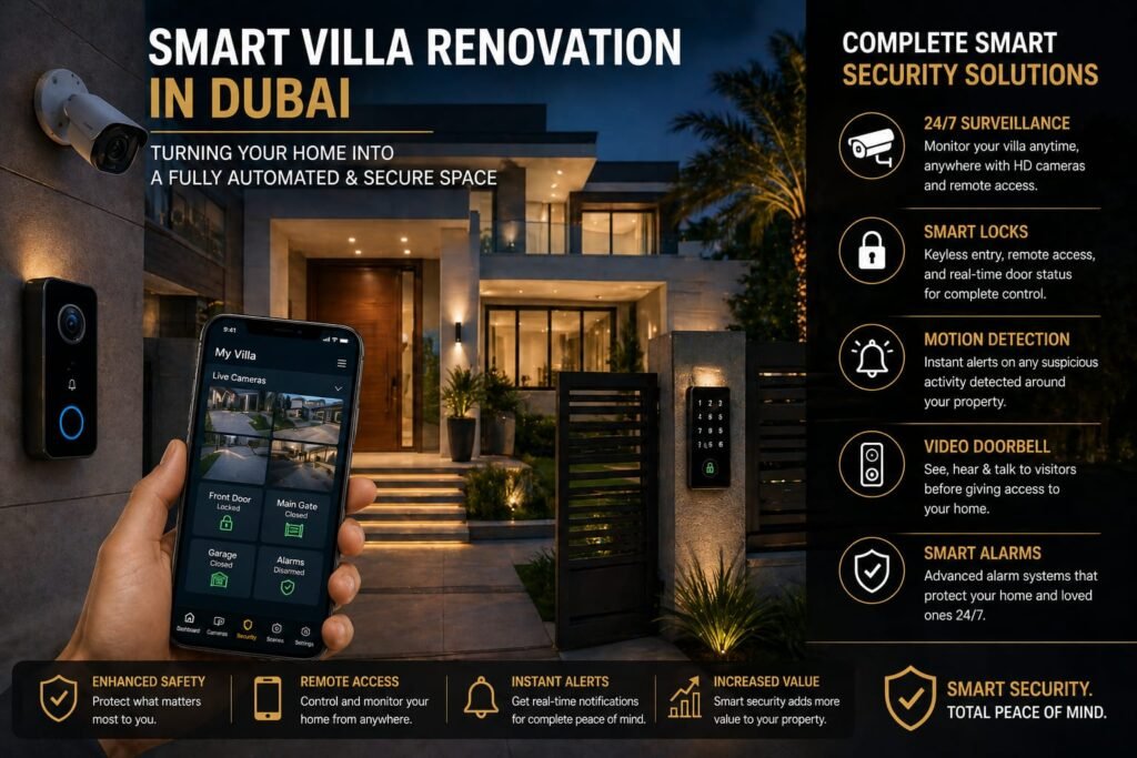 smart villa security system dubai cctv smart lock home automation