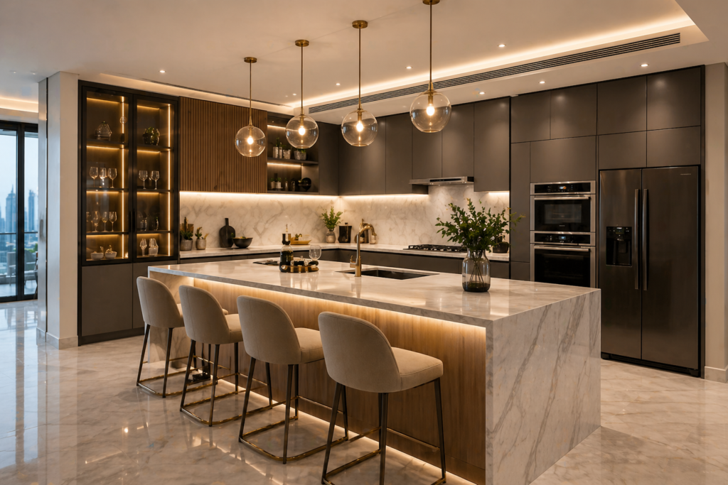 apartment kitchen renovation Dubai luxury design