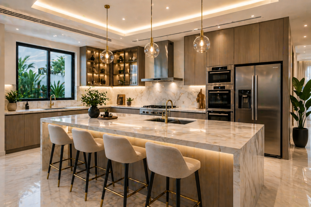 villa kitchen renovation Dubai modern design