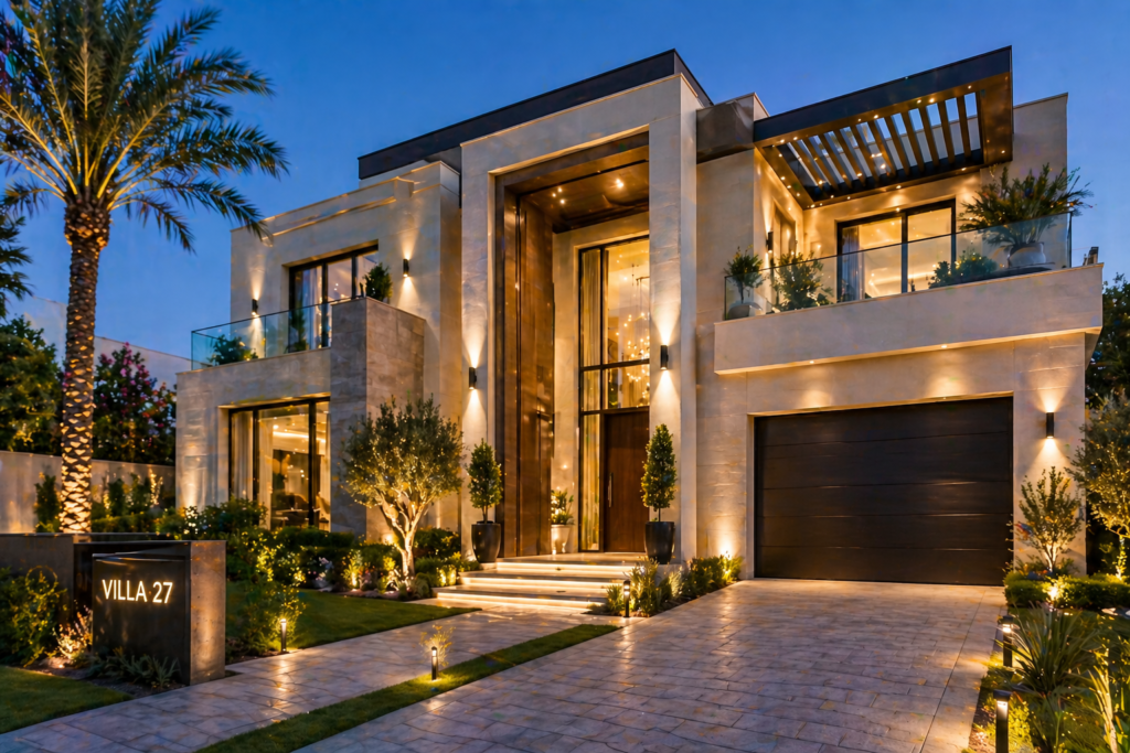villa exterior renovation Dubai modern facade