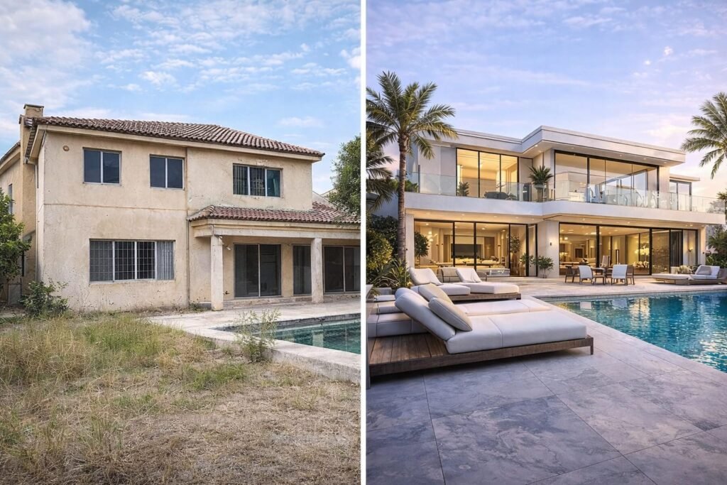 villa renovation Abu Dhabi company before and after luxury villa transformation