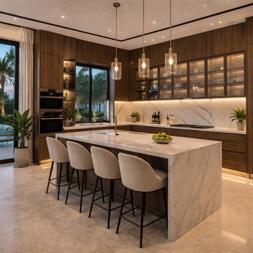 modern kitchen renovation Dubai villa luxury kitchen design UAE