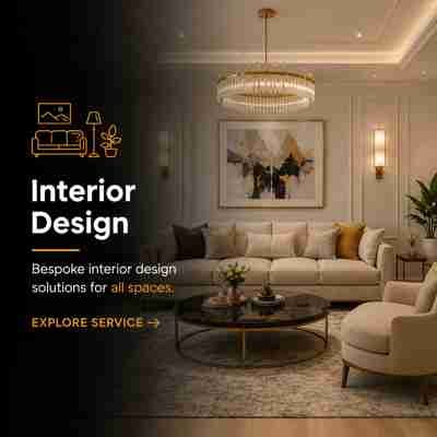 Luxury living room interior design and decoration in Dubai