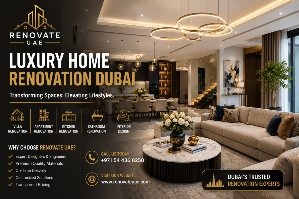 Luxury Villa Renovation Dubai Living Room Design