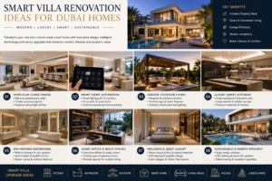 Smart villa renovation Dubai luxury smart home design with modern architecture and outdoor living