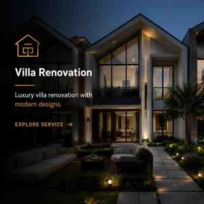 Luxury villa renovation exterior design in Dubai by Renovate UAE