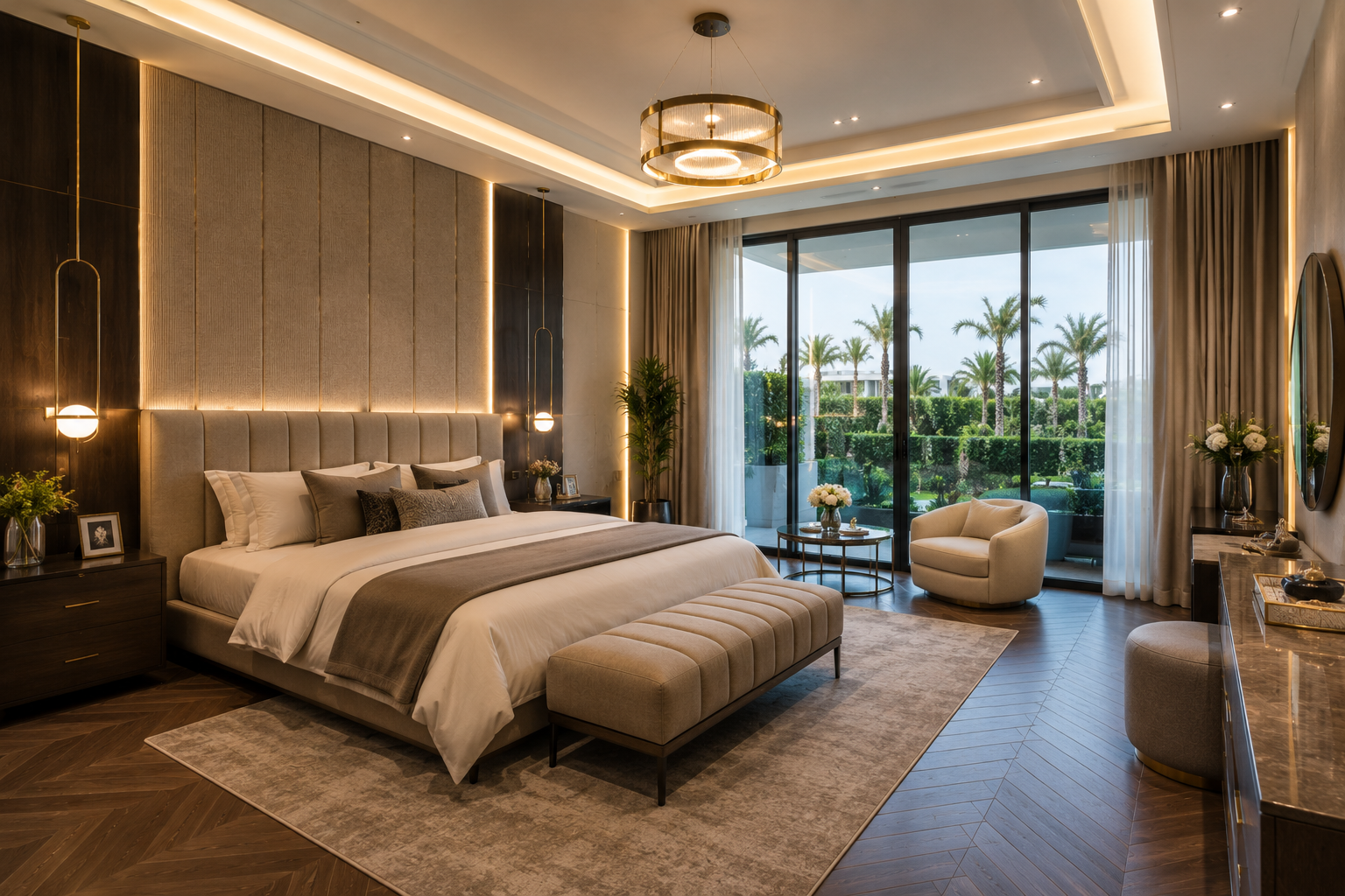 Mohammed Bin Rashid City renovation luxury master bedroom Dubai