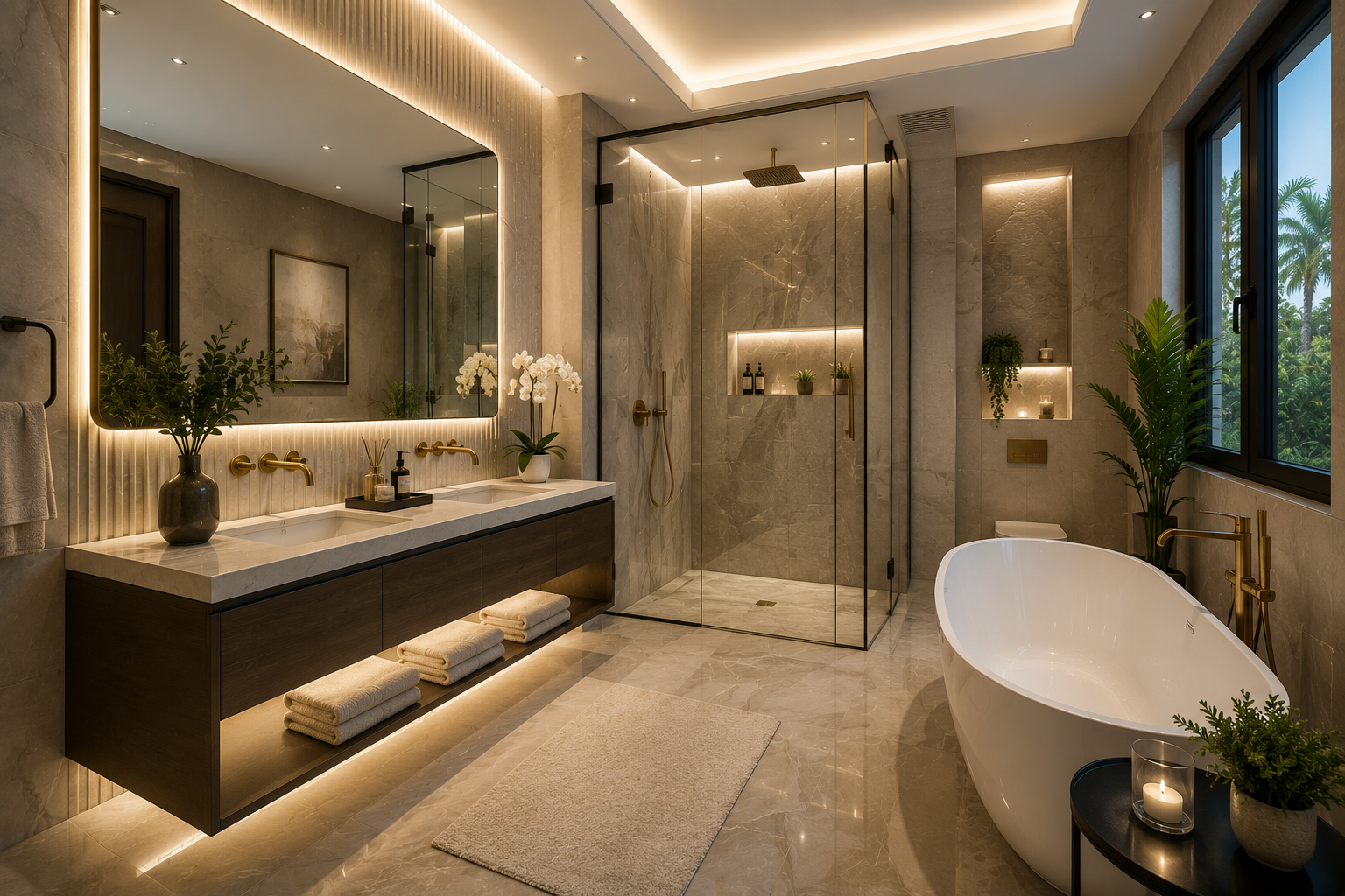 Nad Al Sheba Villa Renovation Luxury Bathroom Design Dubai