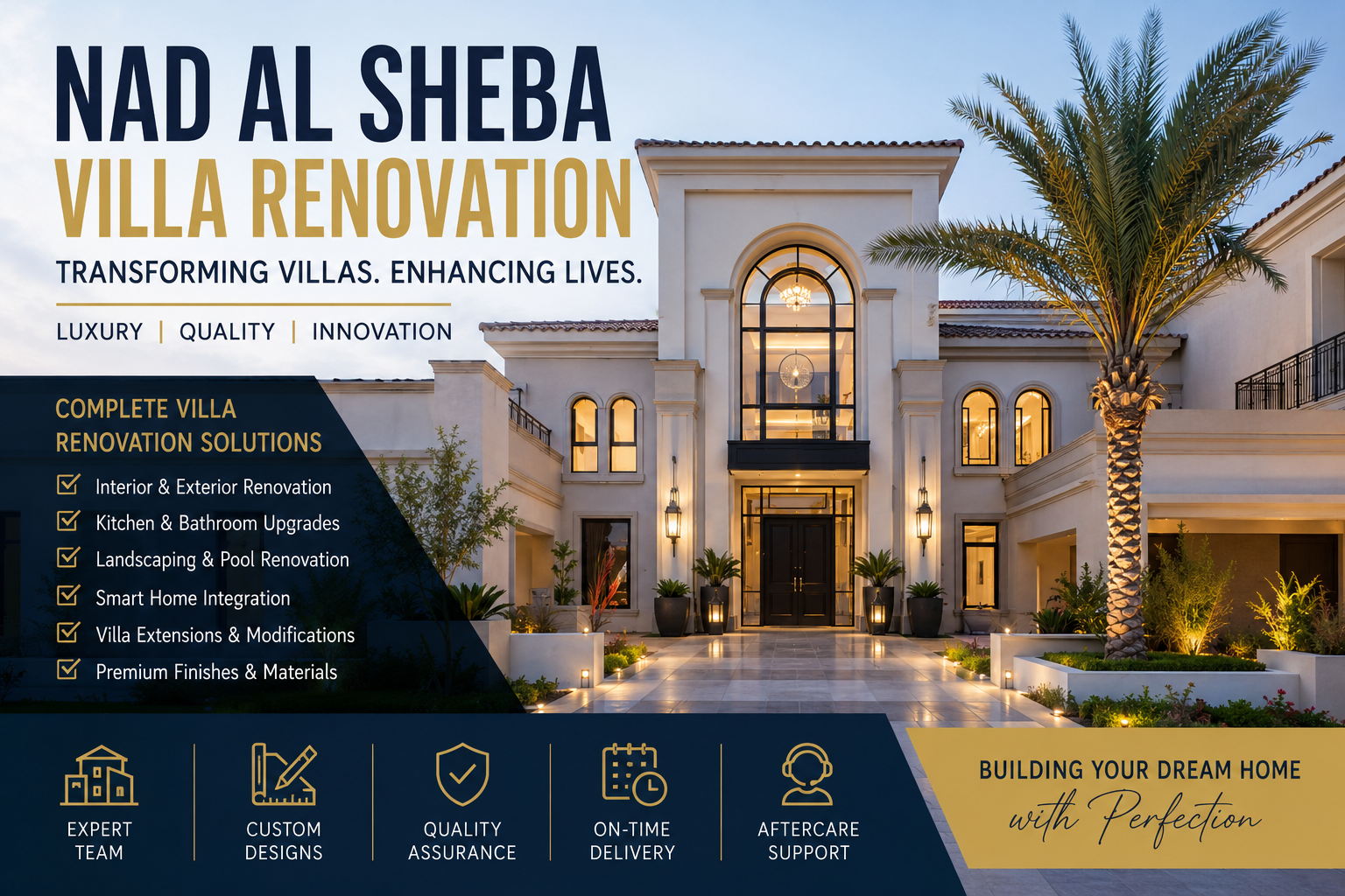 Nad Al Sheba Villa Renovation Luxury Villa Exterior Dubai